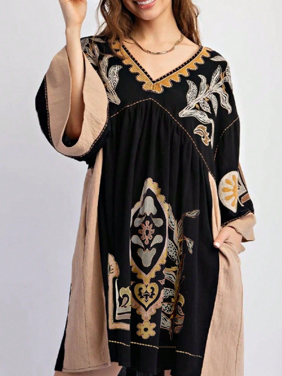 Boho Print Casual Dress
