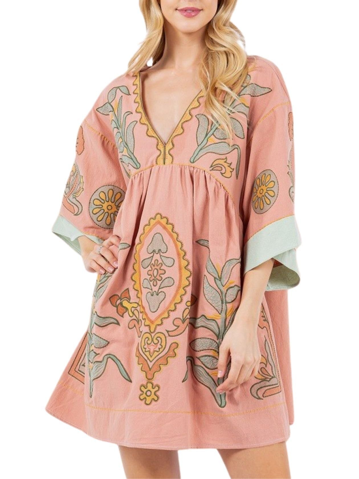 Boho Print Casual Dress