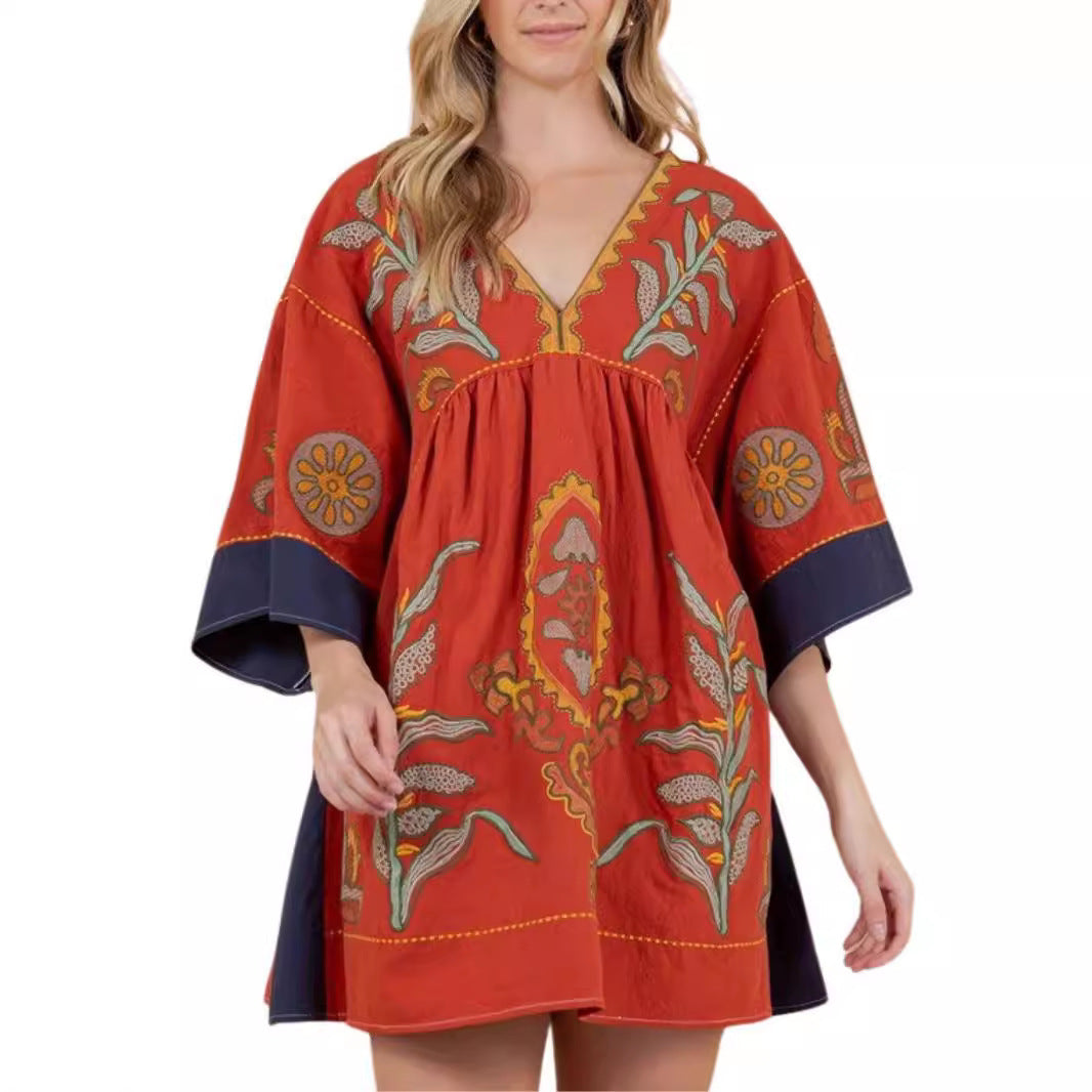 Boho Print Casual Dress