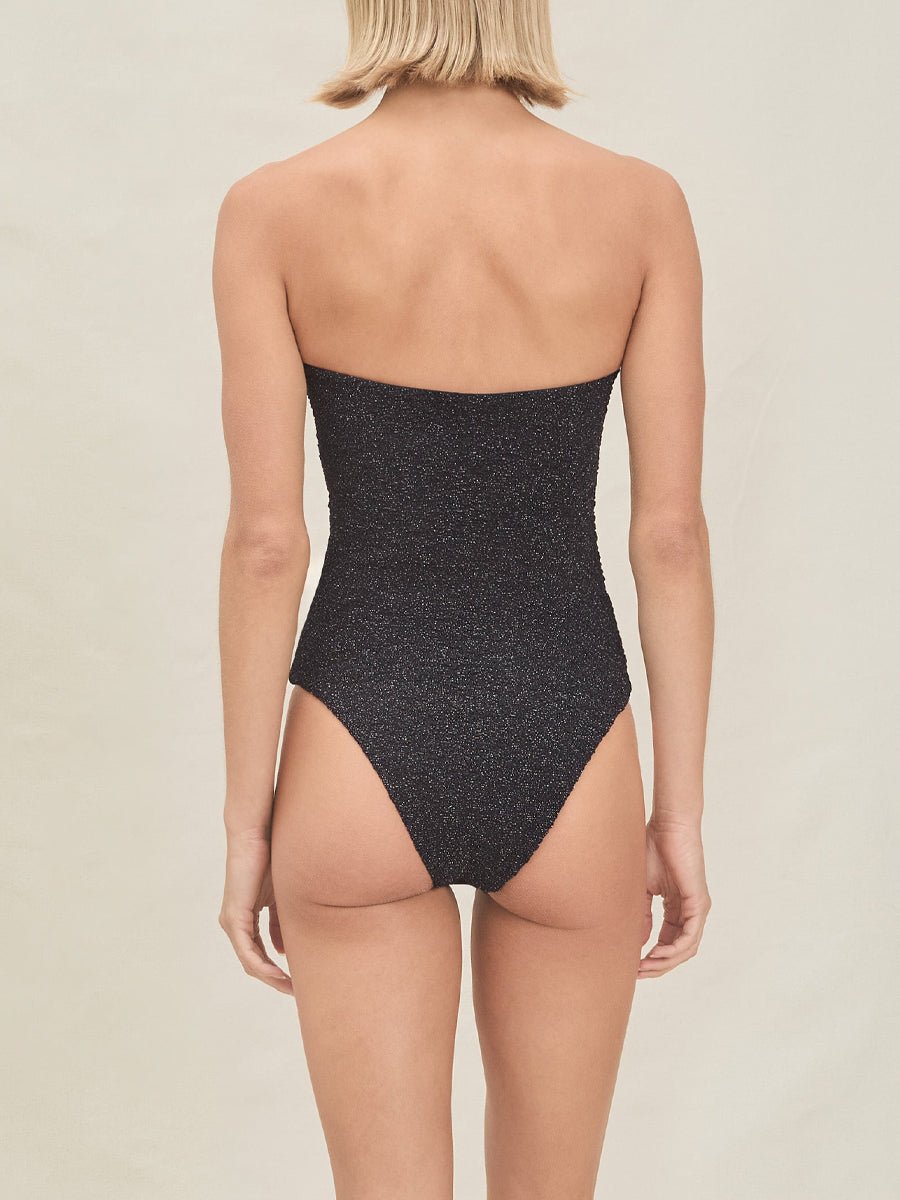 Cutout Round-Button Trim Swimsuit