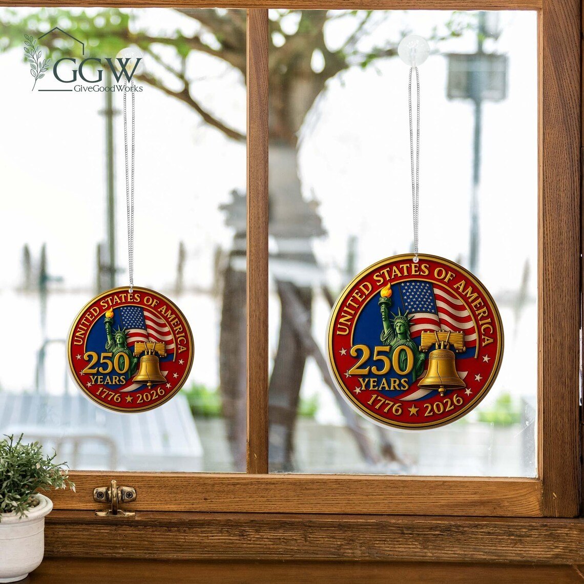 Handmade USA 250th Anniversary Liberty Bell Ornament
