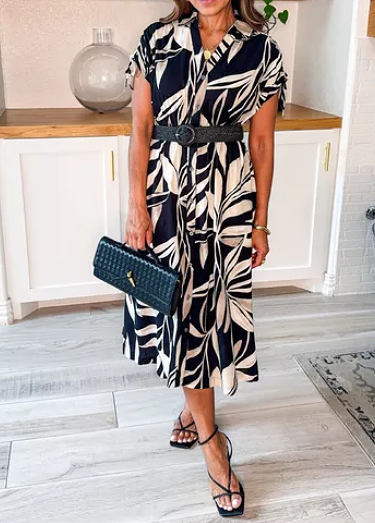 Casual Comfy Midi Shirt Dress