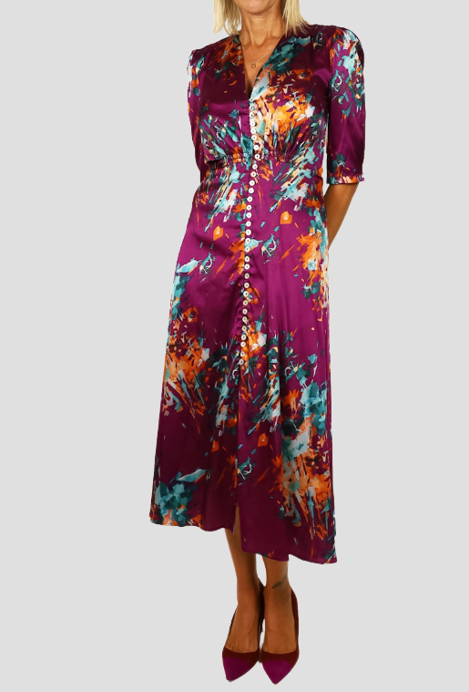 Elegant Printed Occasion Dress