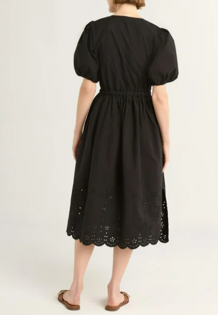 Chic Eyelet Bow Tie Dress