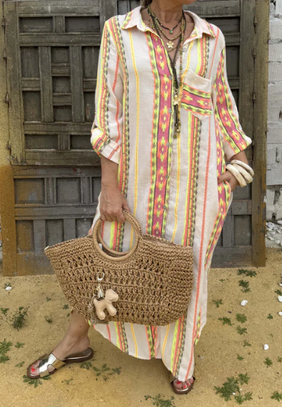 Casual Bohemian-Print Dress