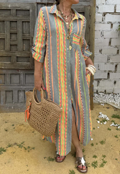 Casual Bohemian-Print Dress