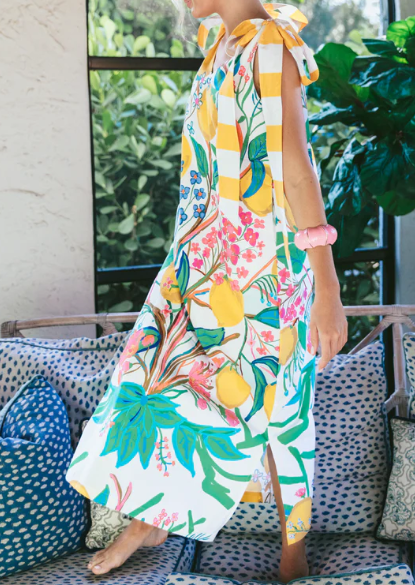 Adorable Printed Midi Vacation Dress