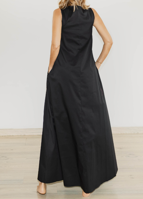 Chic Comfy Cotton Dress With Pockets
