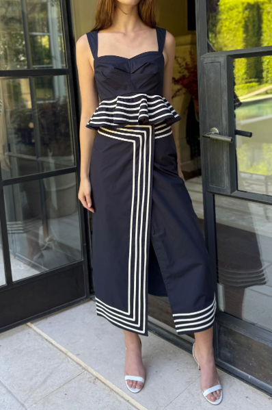 Chic Striped 2pc Skirt Set