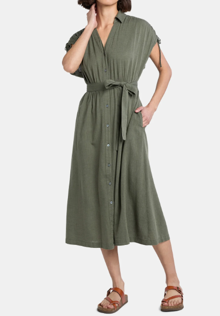 Casual Comfy Midi Shirt Dress