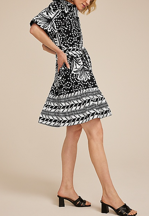 Chic Printed Short Dress