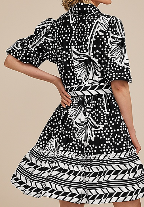 Chic Printed Short Dress