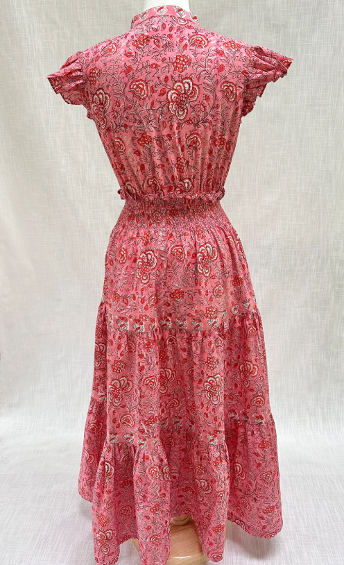 Flying Sleeve Printed Dress