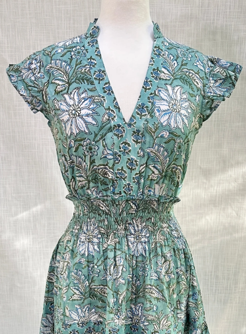 Flying Sleeve Printed Dress