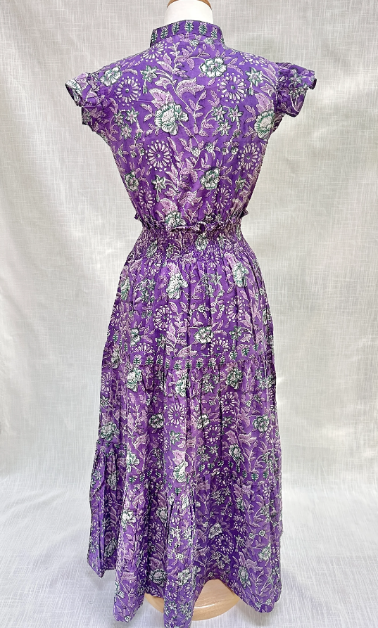 Flying Sleeve Printed Dress