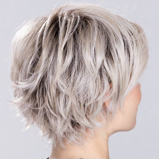 Short Curly Wig With Oblique Bangs