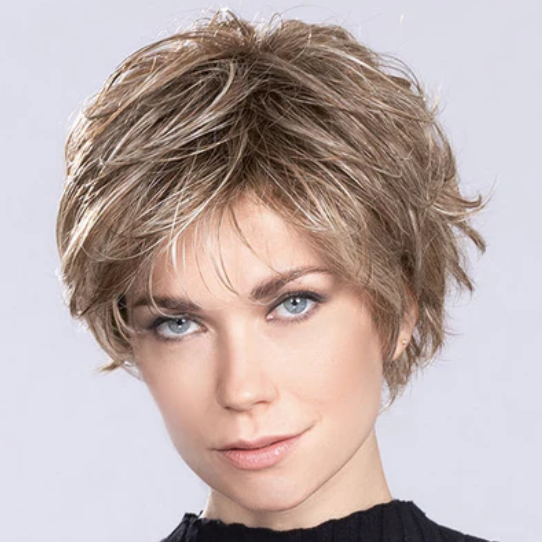 Short Curly Wig With Oblique Bangs