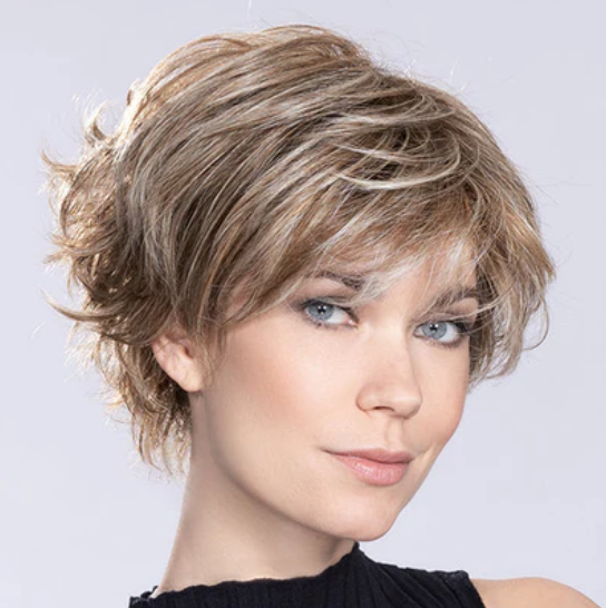 Short Curly Wig With Oblique Bangs