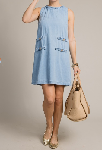 Adorable Sleeveless Cotton Dress