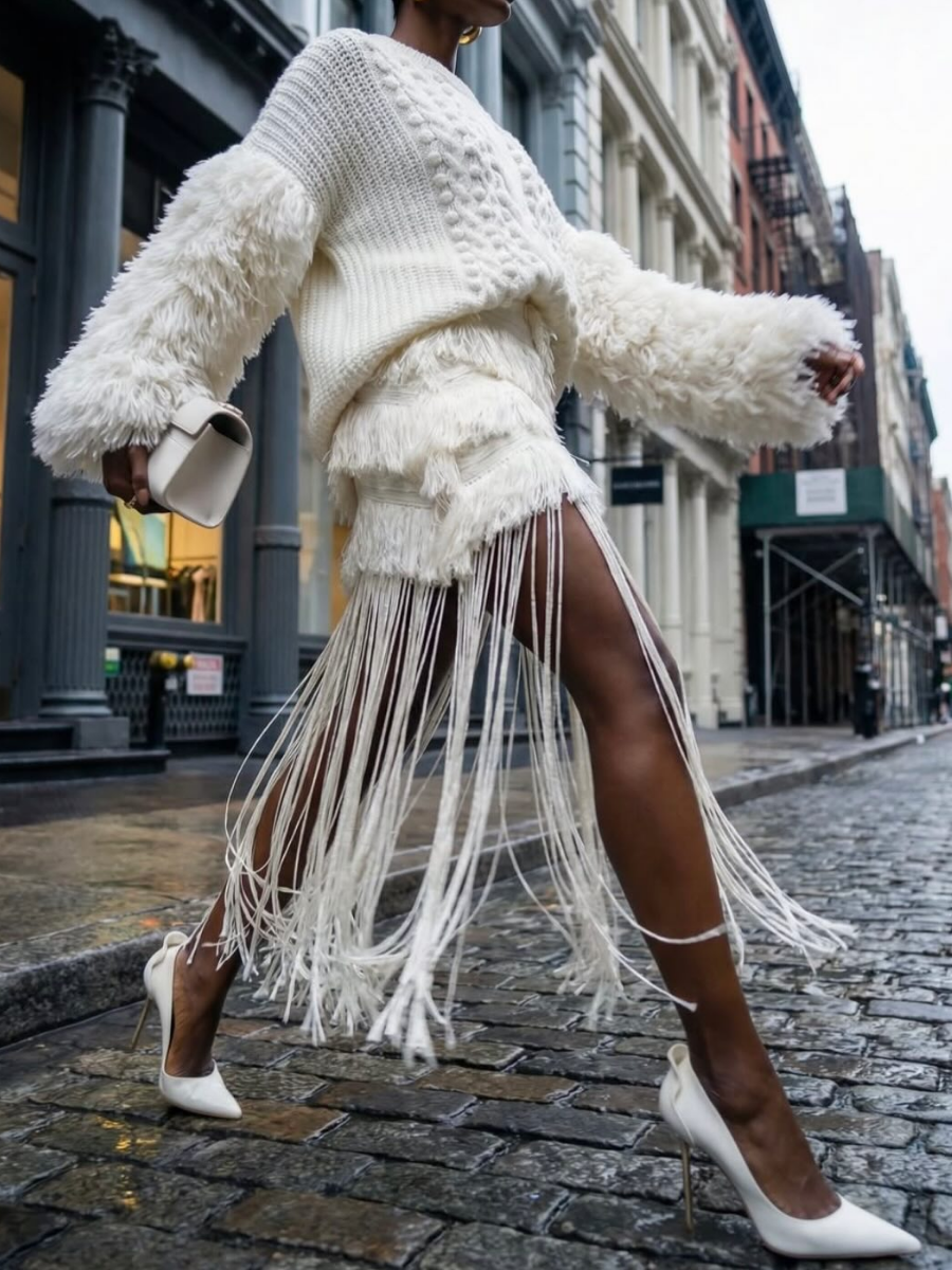 Stylish Knit Sweater 2pc Set