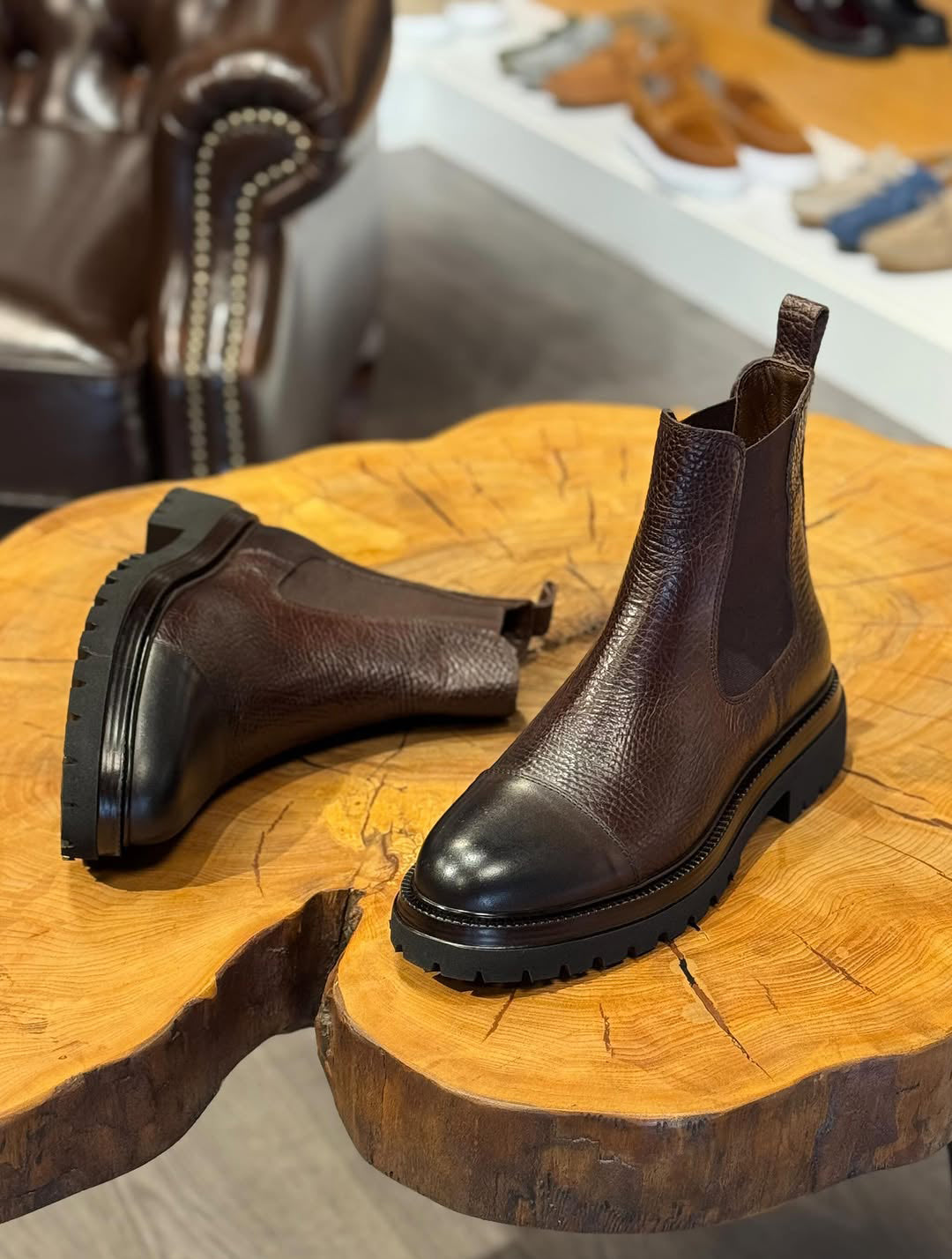 Men's calfskin ankle boots