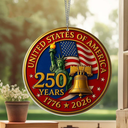 Handmade USA 250th Anniversary Liberty Bell Ornament