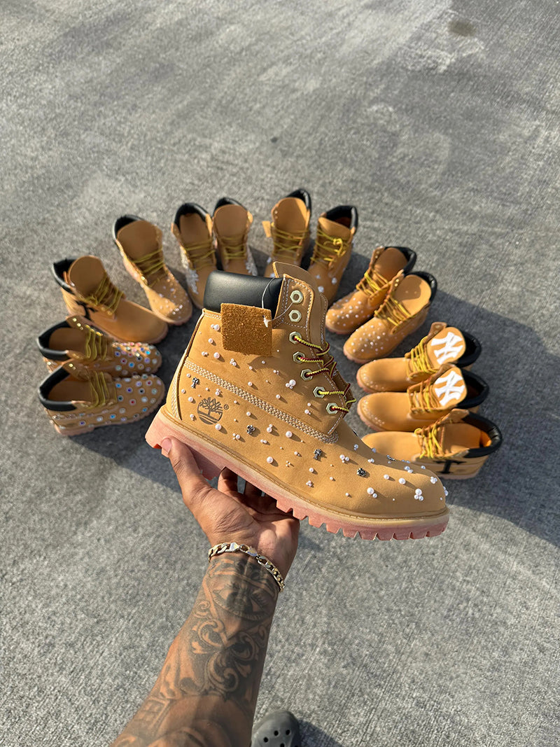 Handcrafted Crystal Luxury Streetwear Boots