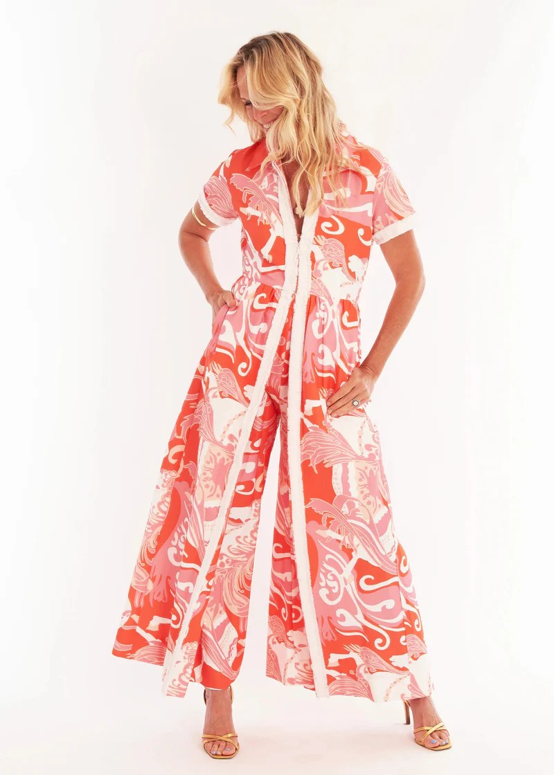 Tropical Seahorse Resort Wear Jumpsuit