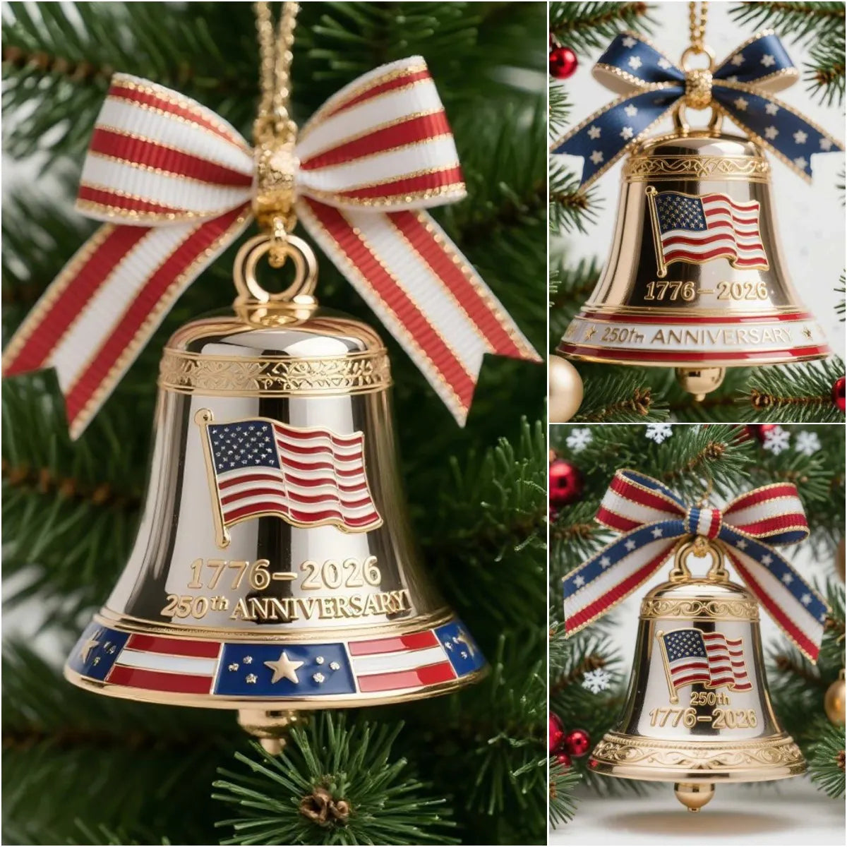 United States 250th Anniversary Bell Ornament