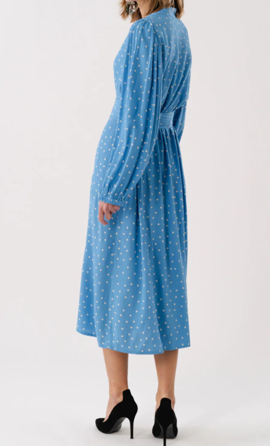 Classy Polka Dot Chiffon Dress
