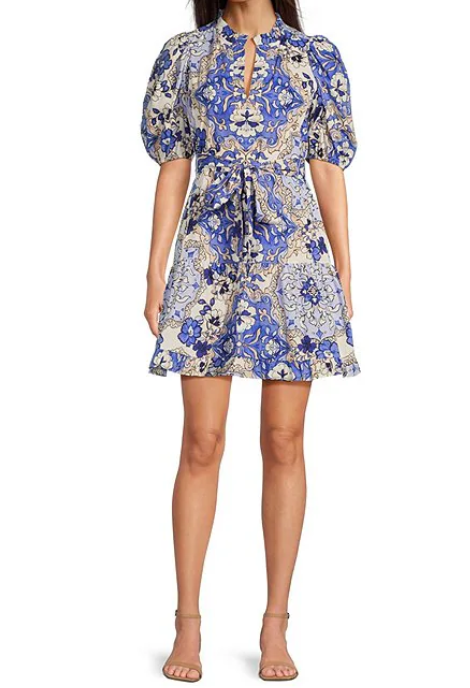 Colorful Floral Short Dress