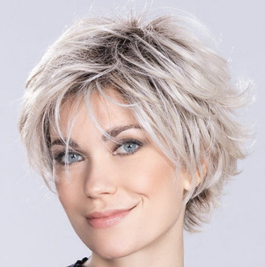 Short Curly Wig With Oblique Bangs